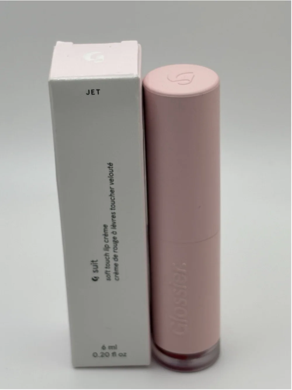 Glossier G Suit Soft Touch Lip Crème Shade Jet NIB 6ML
